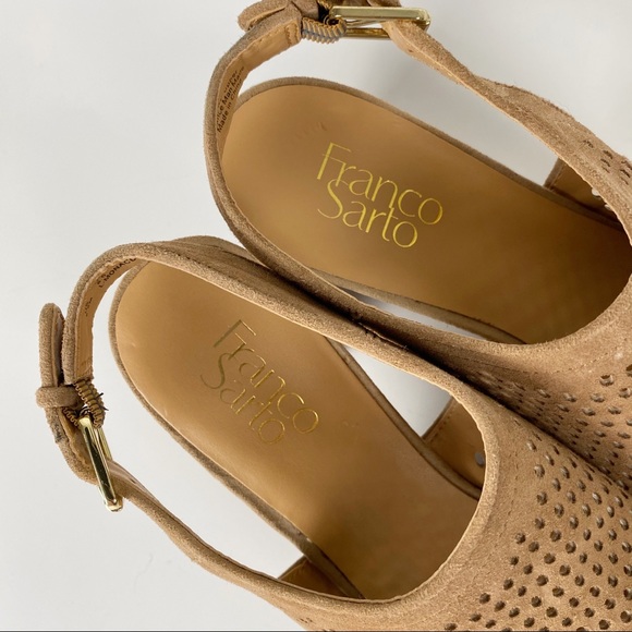 Franco Sarto Monaco Suede Leather Slingback Heel - Picture 4 of 14